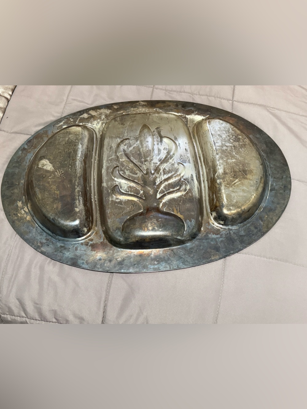 Silver plated serving dish